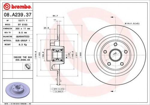 Brake disc BREMBO