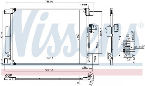 Condenser, air conditioning NISSENS