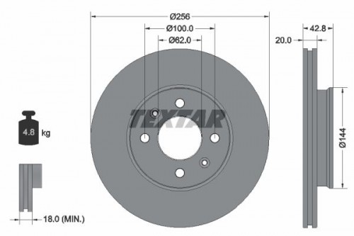 Brake disc TEXTAR