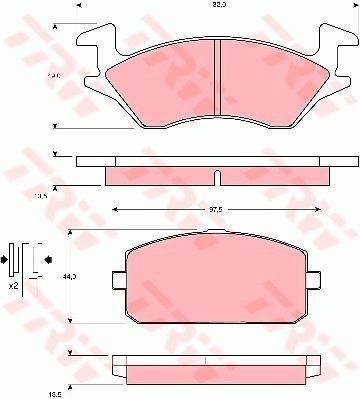 Brake pad set TRW