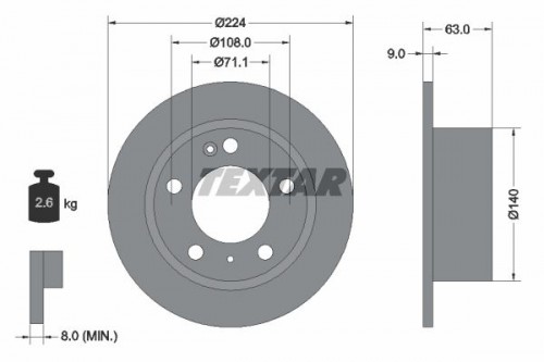 Brake disc TEXTAR