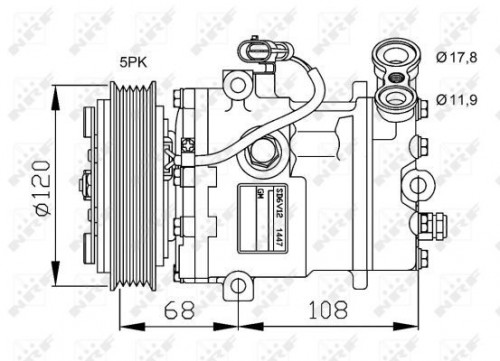 Compressor, air conditioning NRF