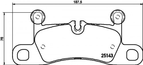 Brake pad set BREMBO