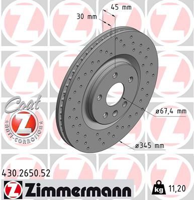 Brake disc ZIMMERMANN