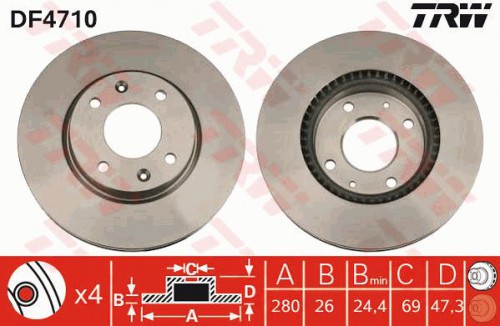 Brake disc TRW