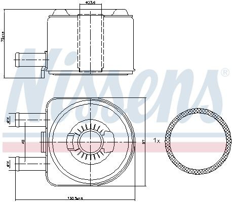 Oil cooler, engine oil NISSENS