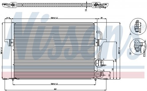 Condenser, air conditioning NISSENS