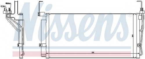 Condenser, air conditioning NISSENS