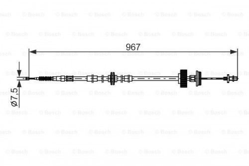 Traction rope, parking brake BOSCH