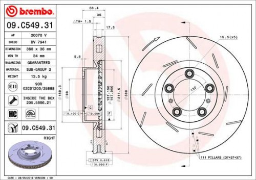 Brake disc BREMBO