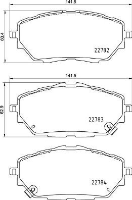 Brake pad set BREMBO