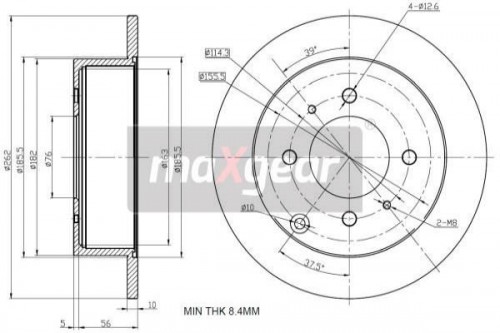 Brake disc MAXGEAR