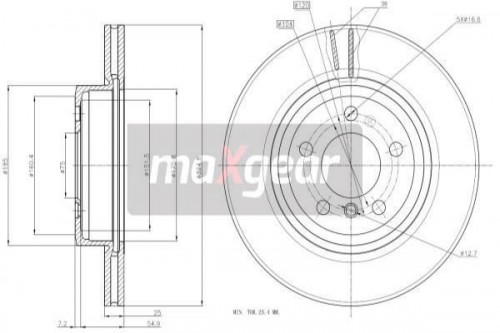 Brake disc MAXGEAR