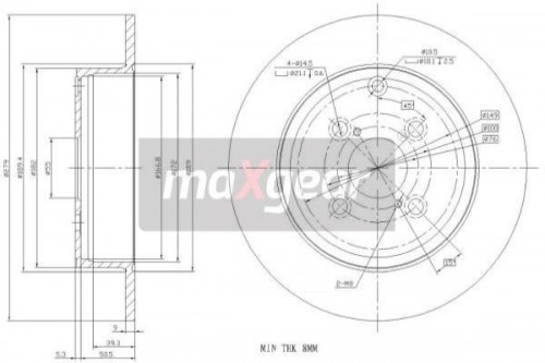 Brake disc MAXGEAR