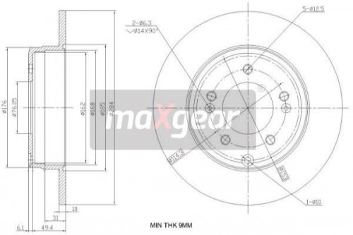 Brake disc MAXGEAR