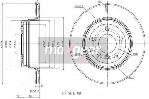 Brake disc MAXGEAR