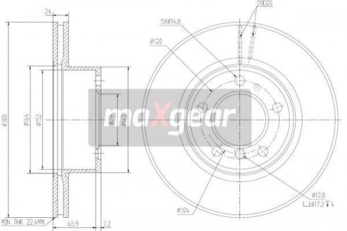 Brake disc MAXGEAR