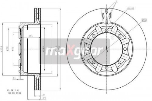 Brake disc MAXGEAR