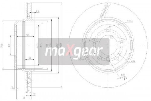 Brake disc MAXGEAR