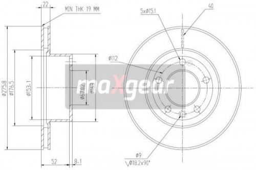 Brake disc MAXGEAR