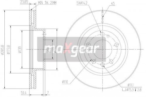 Brake disc MAXGEAR