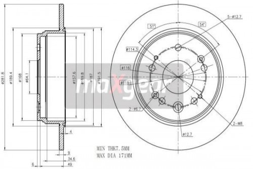 Brake disc MAXGEAR