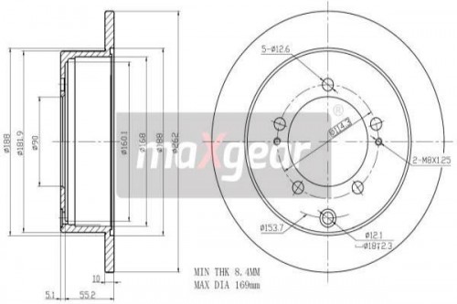 Brake disc MAXGEAR