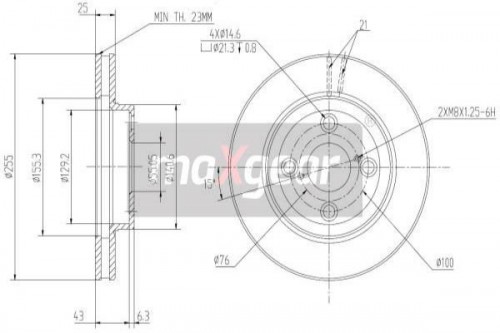 Brake disc MAXGEAR