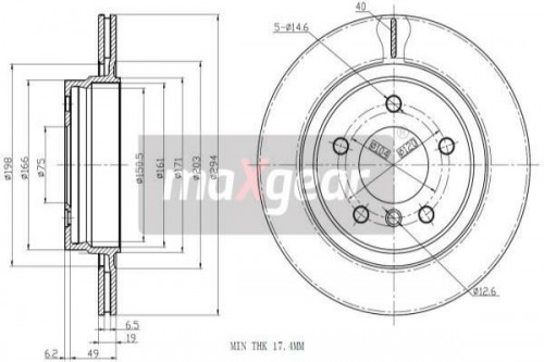 Brake disc MAXGEAR