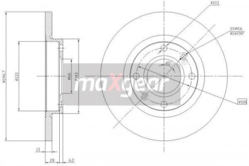 Brake disc MAXGEAR