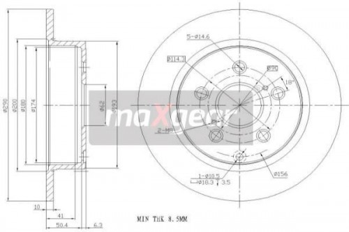 Brake disc MAXGEAR