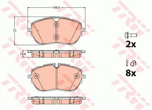 Brake pad set TRW