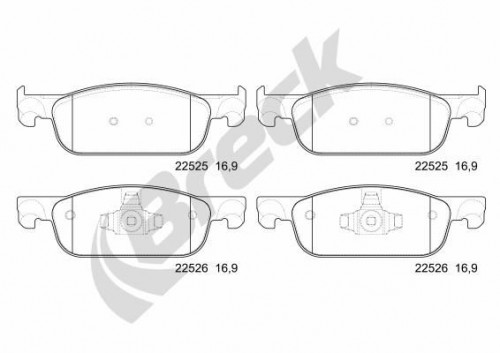 Brake pad set BRECK