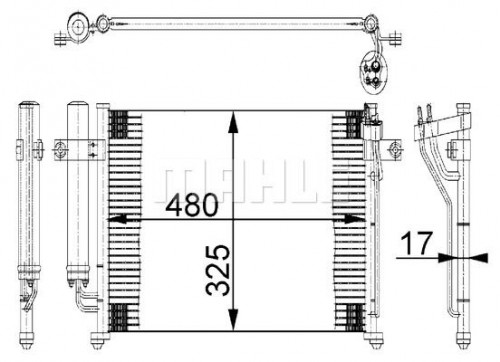 Condenser, air conditioning MAHLE