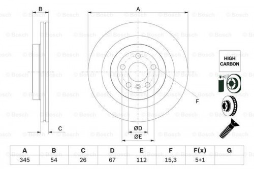 Brake disc BOSCH