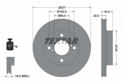 Brake disc TEXTAR