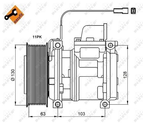 Compressor, air conditioning NRF