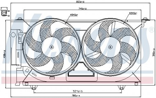 Cooling fan wheel NISSENS