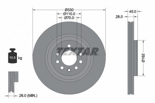 Brake disc TEXTAR