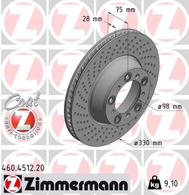 Brake disc ZIMMERMANN