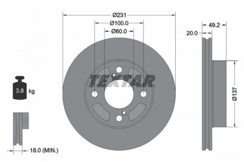 Brake disc TEXTAR