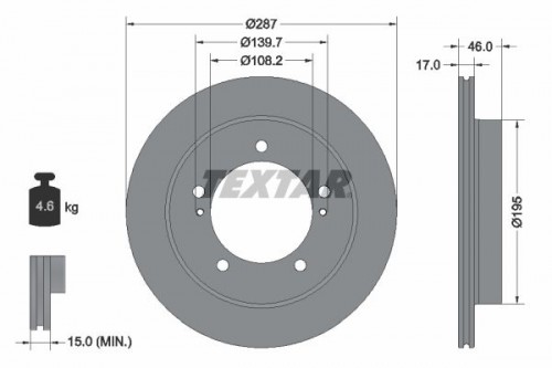 Brake disc TEXTAR