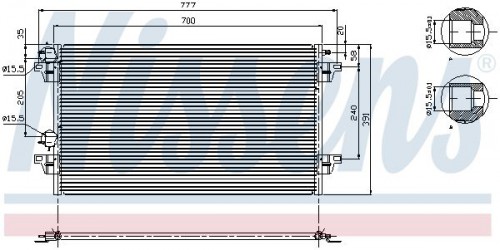 Condenser, air conditioning NISSENS