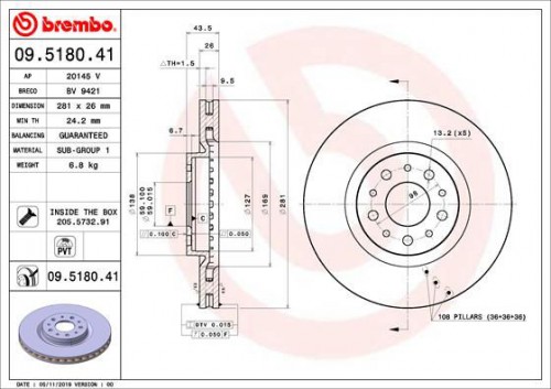 Brake disc BREMBO