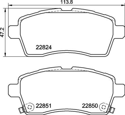 Brake pad set, disc brake BREMBO