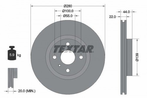 Brake disc TEXTAR