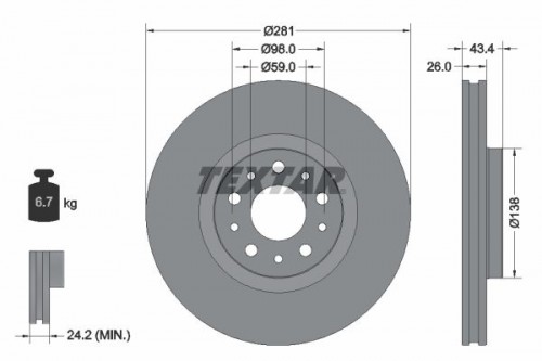 Brake disc TEXTAR