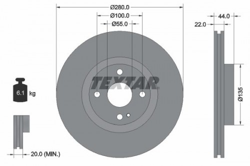 Brake disc TEXTAR