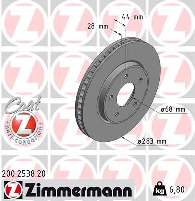 Brake disc ZIMMERMANN