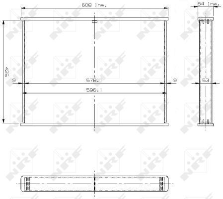 Cooling block, radiator NRF